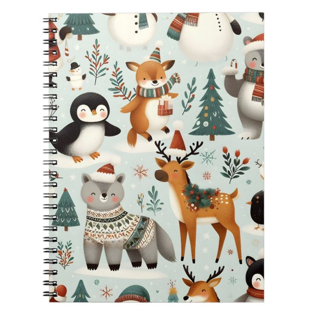 Cuaderno Portátil de animales de invierno (Frente)