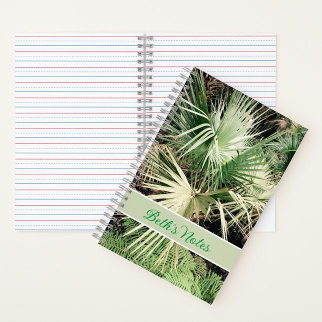 Cuaderno Portátil de árbol de palmas tropicales personaliza (Interior)