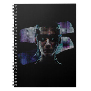 Cuaderno Portátil de arte Cyberpunk Warrior ASCII