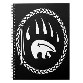 Cuaderno Portátil de arte de oso nativo tribal