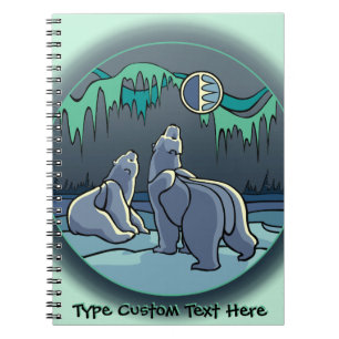 Cuaderno Portátil de arte de oso polar personalizado