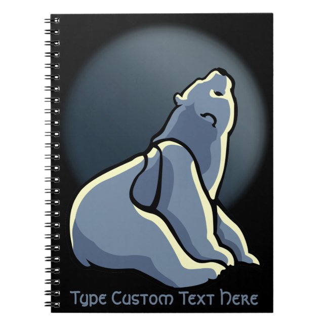 Cuaderno Portátil de arte de oso polar personalizado (Frente)