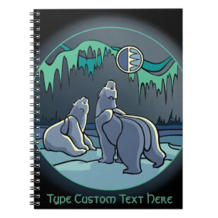 Cuaderno Portátil de arte de oso polar personalizado