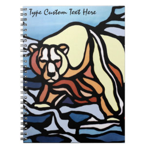 Cuaderno Portátil de arte de oso polar personalizado
