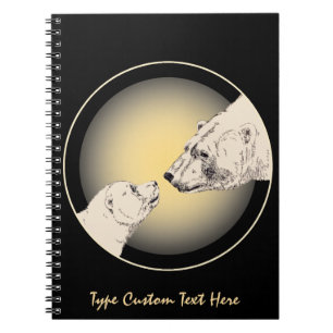Cuaderno Portátil de arte de oso polar personalizado