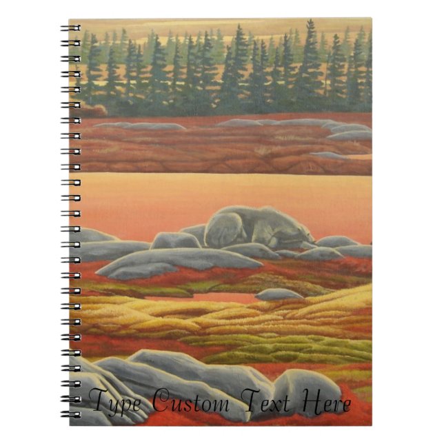 Cuaderno Portátil de arte de oso polar personalizado (Frente)