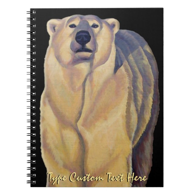 Cuaderno Portátil de arte de oso polar personalizado (Frente)