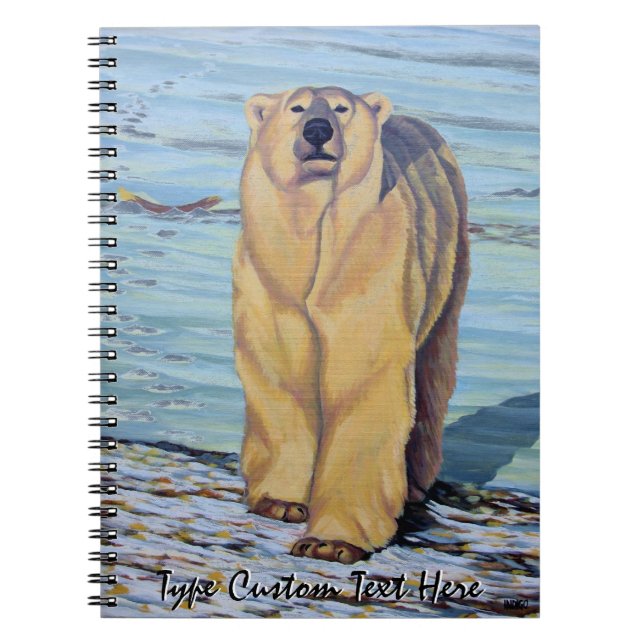 Cuaderno Portátil de arte de oso polar personalizado (Frente)