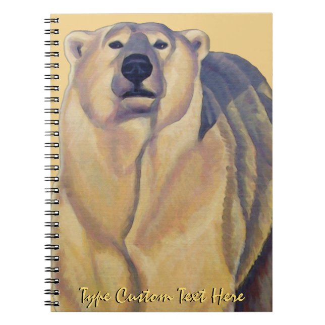 Cuaderno Portátil de arte de oso polar personalizado (Frente)
