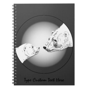 Cuaderno Portátil de arte de oso polar personalizado