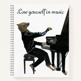 Cuaderno Portátil de arte Fantasía Pianista de Hyena