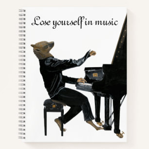 Cuaderno Portátil de arte Fantasía Pianista de Hyena