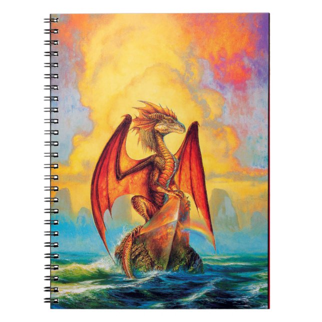 Cuaderno Portátil de arte Fantasía Sunset Dragon - Encantad (Frente)