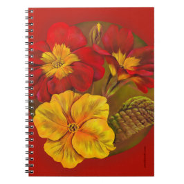 Cuaderno Portátil de arte fino amarillo rosa rojo