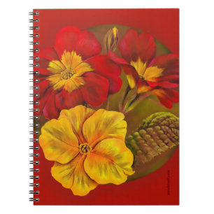 Cuaderno Portátil de arte fino amarillo rosa rojo