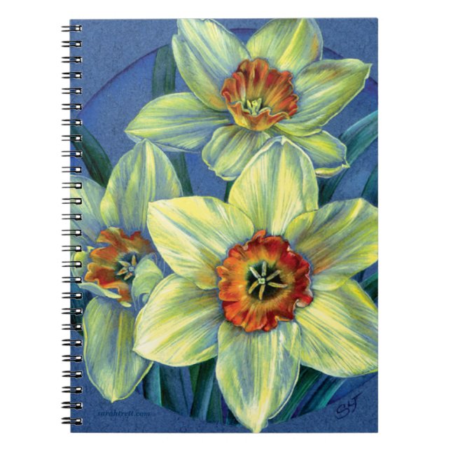 Cuaderno Portátil de arte fino de Daffodils (Frente)