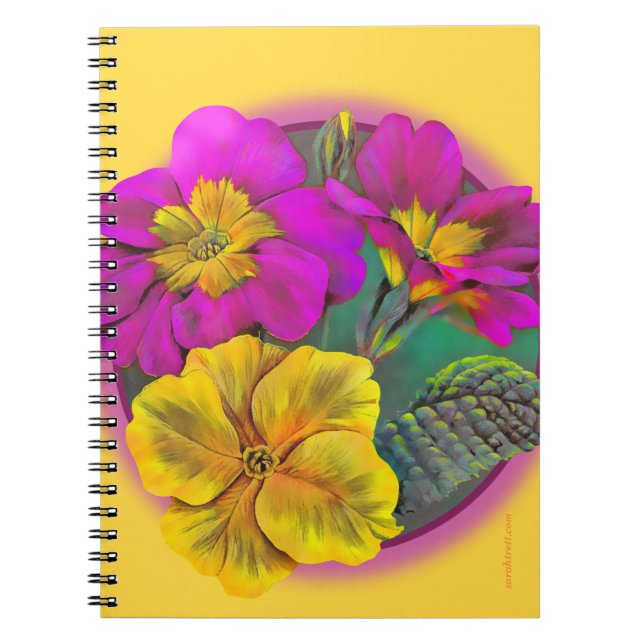 Cuaderno Portátil de arte fino rosa rosa rosa (Frente)