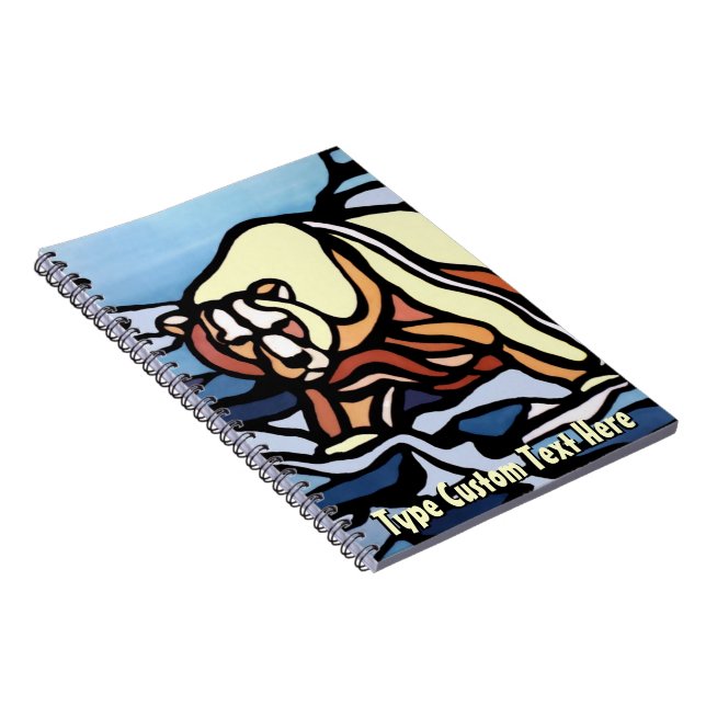 Cuaderno Portátil de arte nativo para Oso polar portátil de (Lado Derecho)