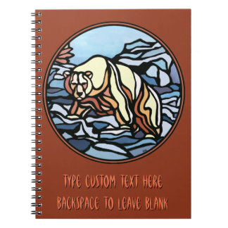 Cuaderno Portátil de arte nativo para Oso polar portátil de