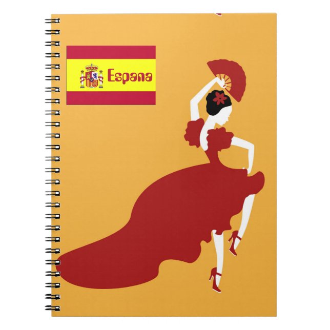 Cuaderno Portátil de bailarina de flamenco (Frente)