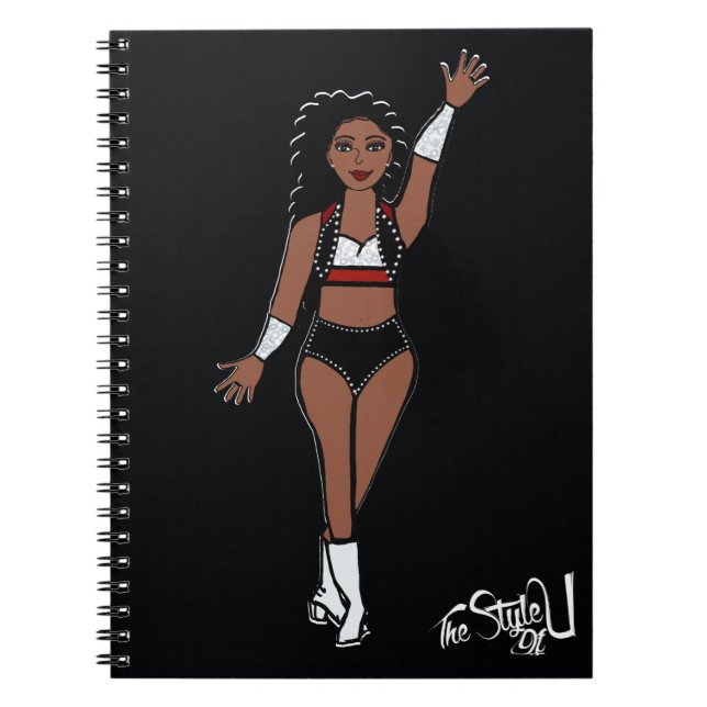 Cuaderno Portátil de bailarina rojo / negro / blanco B (Frente)