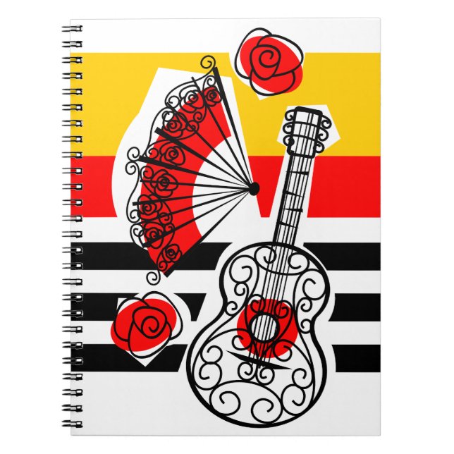 Cuaderno Portátil de banda clásica de souvenirs de español (Frente)