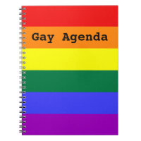 Portátil de banda sólida arco iris de agenda gay