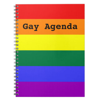 Cuaderno Portátil de banda sólida arco iris de agenda gay