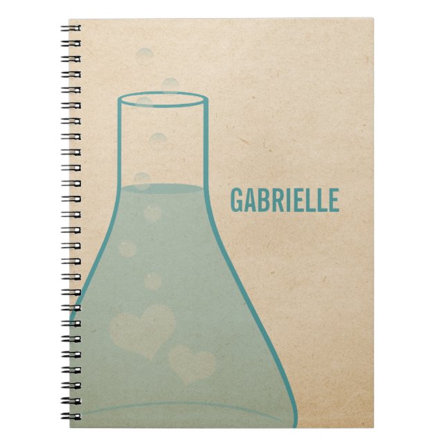 Cuaderno Portátil de Beaker caprichoso, Verde azulado (Frente)