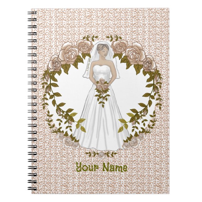 Cuaderno Portátil de boda personalizado para novias amorosa (Frente)