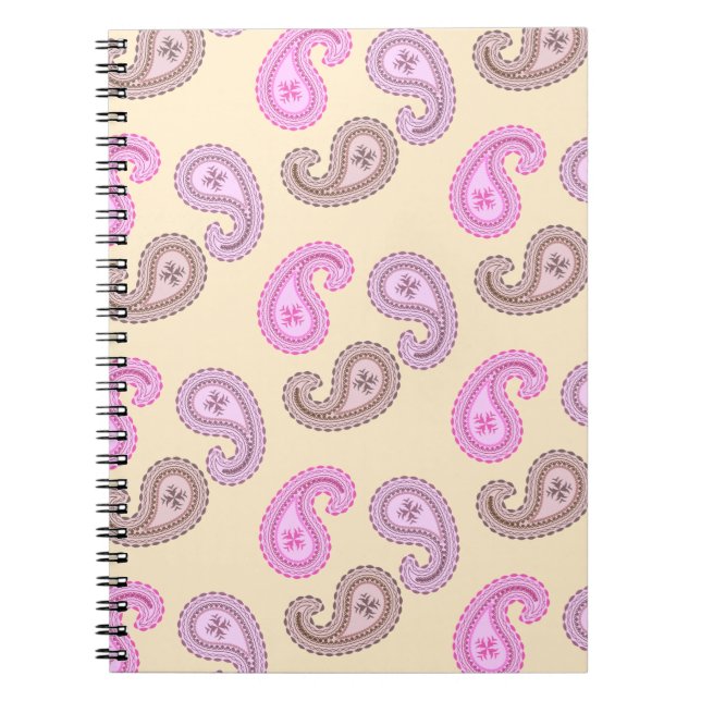Cuaderno Portátil de Boho del patrón Paisley (Frente)