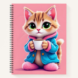 Cuaderno Portátil de buen día para gatitos