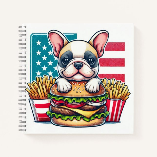 Cuaderno Portátil de Bulldog francés (Anverso)