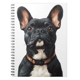 Cuaderno Portátil de Bulldog francés negro