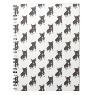 Cuaderno Portátil de Bulldog francés (negro y tan tricolor)
