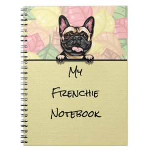 Cuaderno Portátil de Bulldog francés peeking Cute