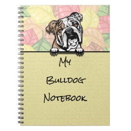 Cuaderno Portátil de Bulldog peeking Cute