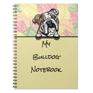 Cuaderno Portátil de Bulldog peeking Cute