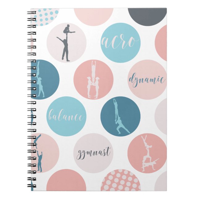 Cuaderno Portátil de burbujas de gimnasia acrobática (Frente)