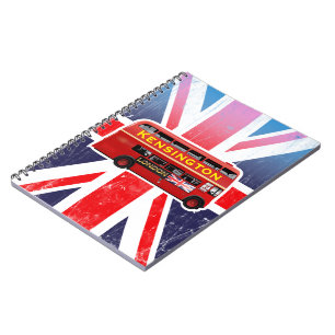 Cuaderno Portátil de bus de doble decker rojo clásico de Lo
