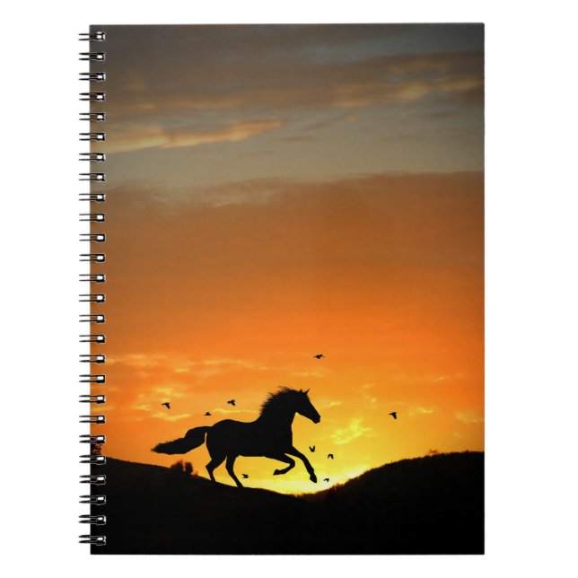 Cuaderno Portátil de caballo en ejecución (Frente)