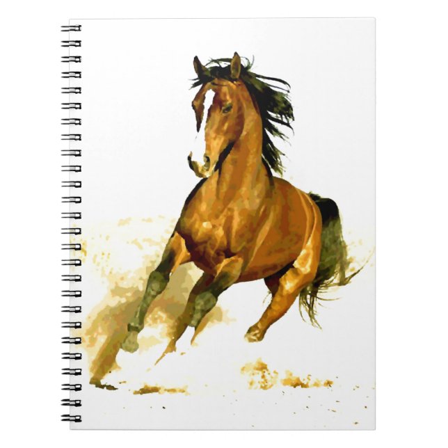 Cuaderno Portátil de caballo en ejecución (Frente)