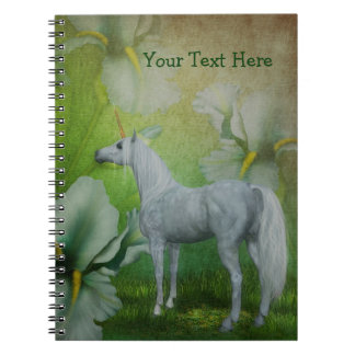 Cuaderno Portátil de caballos Fantasy Unicorn blanco