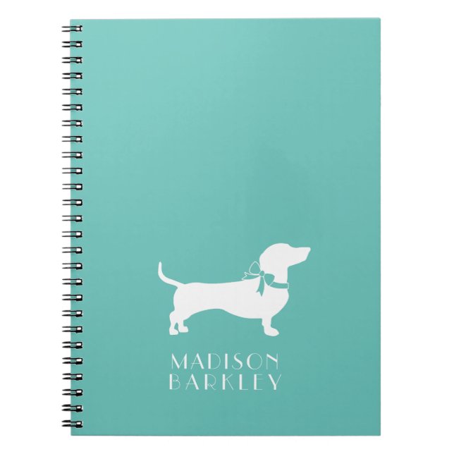 Cuaderno Portátil de cachorro de perro Dachshund Wiener (Frente)