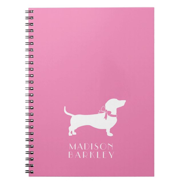 Cuaderno Portátil de cachorro de perro Dachshund Wiener (Frente)