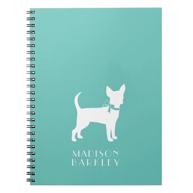 Cuaderno Portátil de cachorro de perro de Chihuahua (Frente)