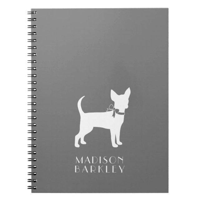 Cuaderno Portátil de cachorro de perro de Chihuahua (Frente)