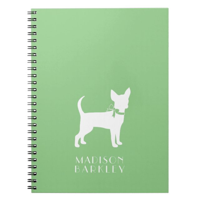 Cuaderno Portátil de cachorro de perro de Chihuahua (Frente)