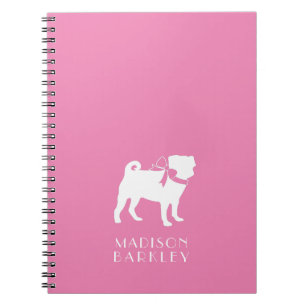 Cuaderno Portátil de cachorro de perro de pug