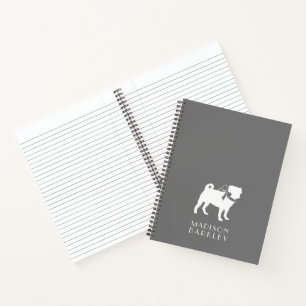 Cuaderno Portátil de cachorro de perro de pug